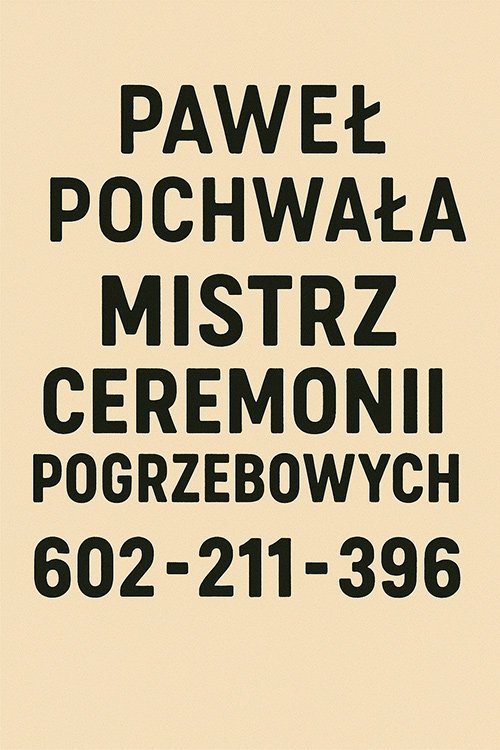 Paweł Pochwała - Mistrz Ceremonii